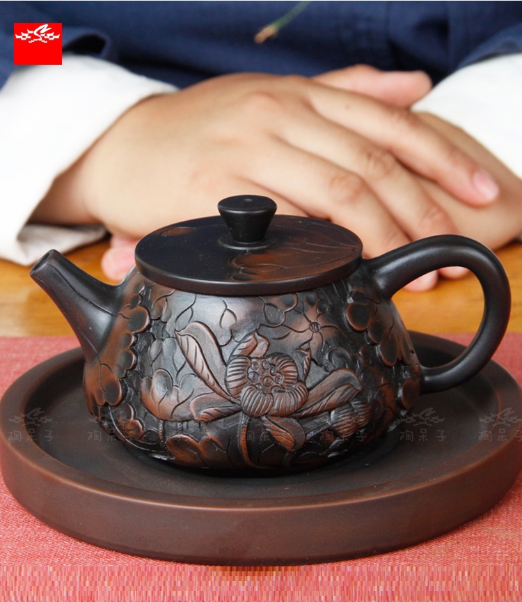 Ấm tử nê khâm châu thạch biều liên hoa 220 ml