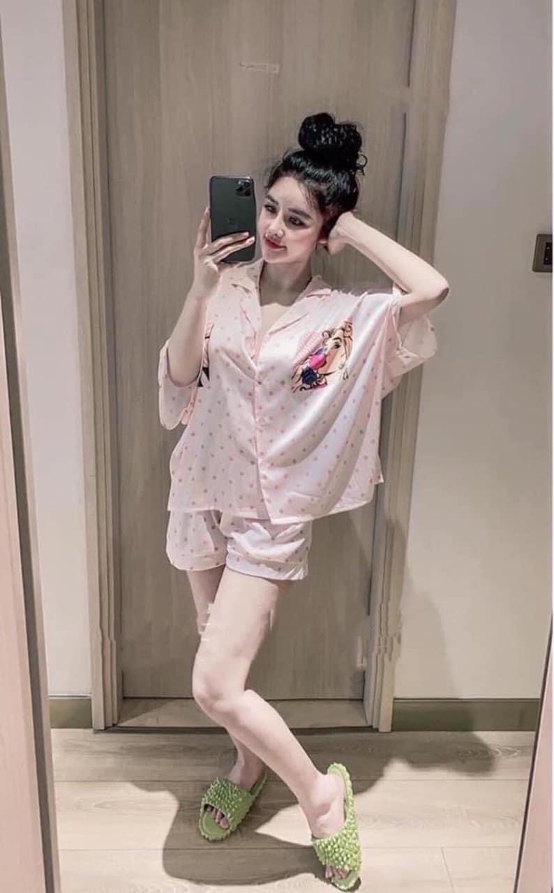 [HCM]Đồ Bộ Lụa Satin Quần Đùi Cánh Dơi (Part 1) (40-62kg)