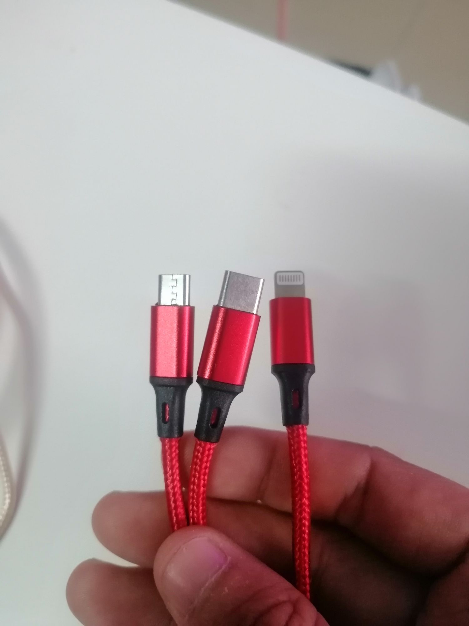 cáp sạc 3 đầu dây dù sạc nhanh iphone,type-c micro