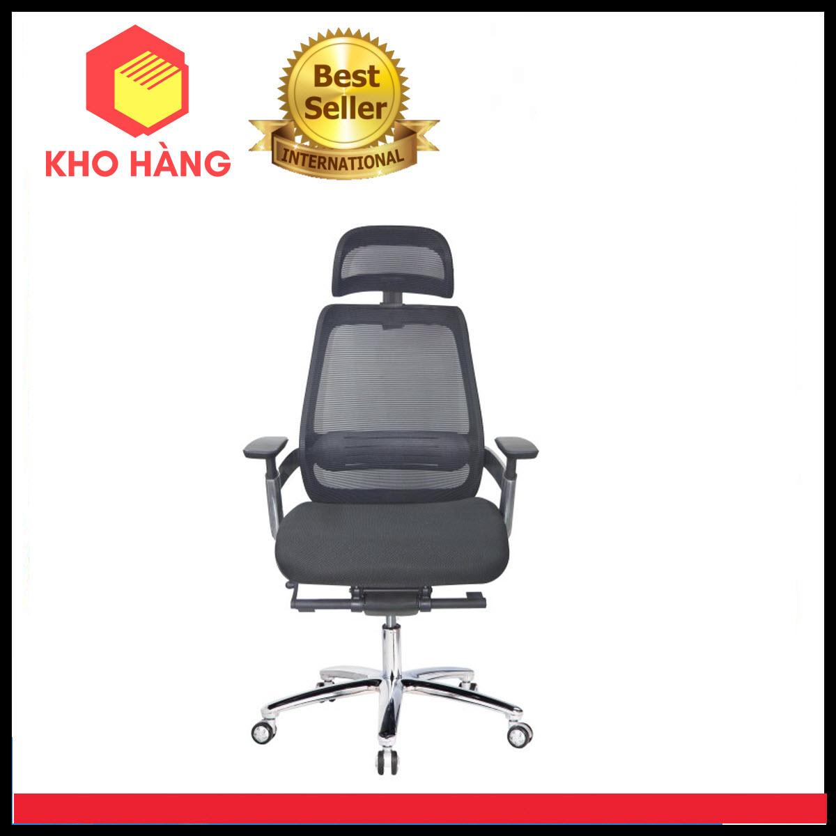 Ghế Trưởng Phòng Bọc Lưới Cao Cấp, Lưng Cao, Mâm cao cấp, Tay Chân Nhôm KHCM3315L