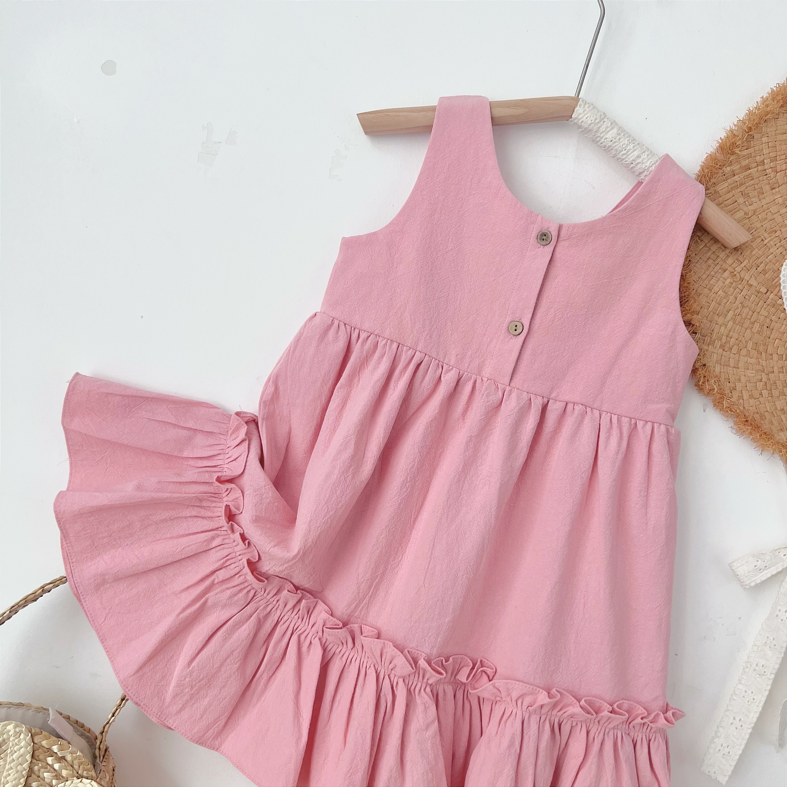 ĐẦM LINEN BỘT THÊU HOA