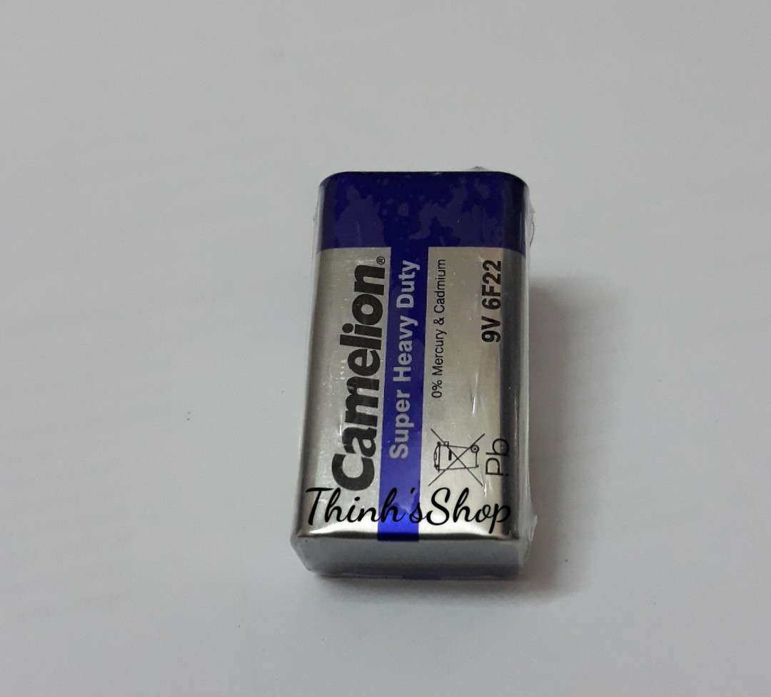 Vỉ 1 viên Pin vuông 9V Camelion Super Heavy Duty Battery - 6F22 mẫu mới