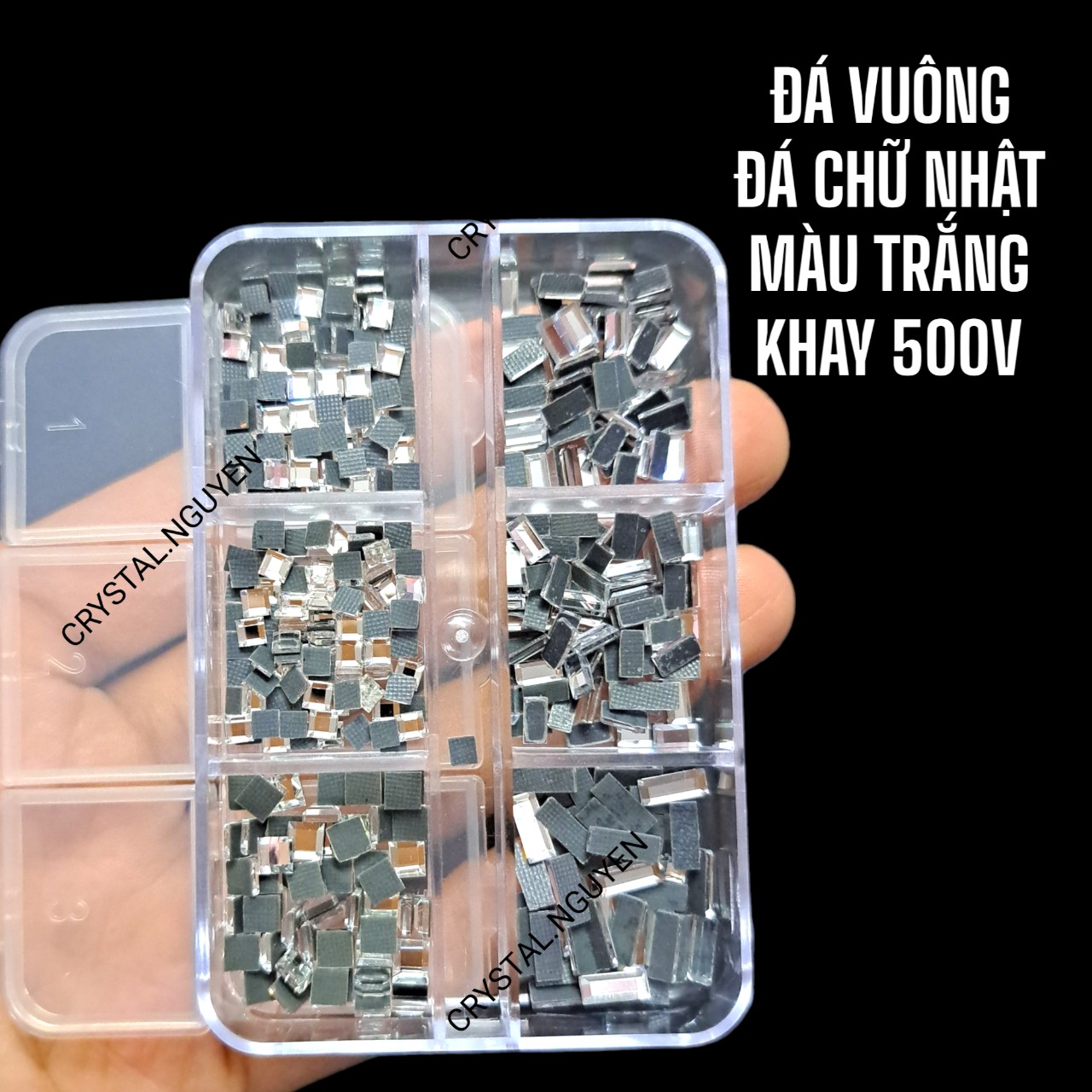 KHAY ĐÁ NAIL HÌNH VUÔNG & HÌNH CHỮ NHẬT