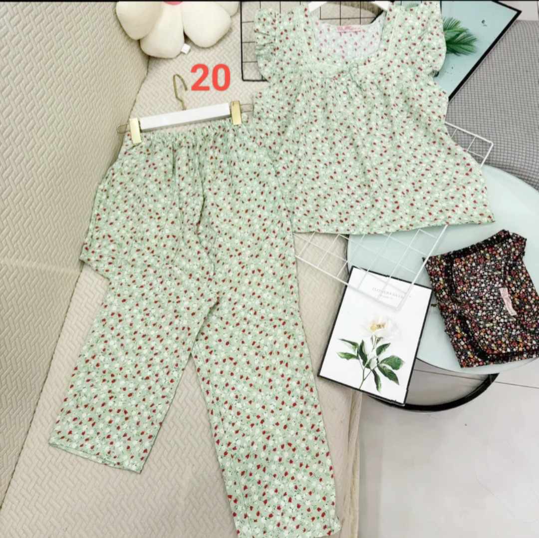 [HCM](40kg -> 75kg) Đồ Bộ nữ, Quần 9 tấc có túi, Vải Lụa Hàn, ảnh thật