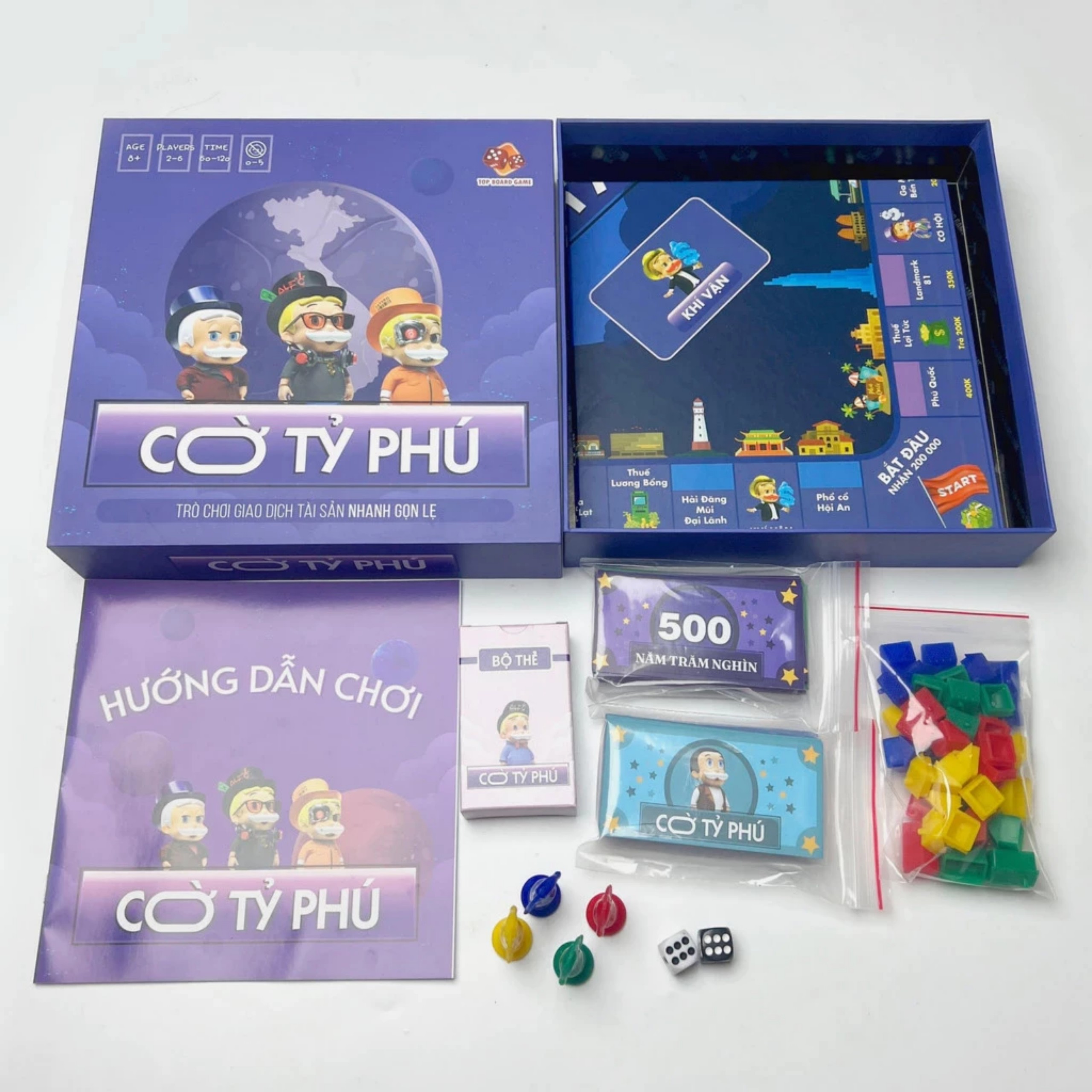 Bộ Cờ Tỷ Phú - Monopoly - Hàng Cao Cấp loại lớn
