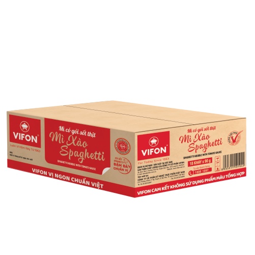 Thùng 18 Khay Mì Xào Spaghetti VIFON (90g / Khay)