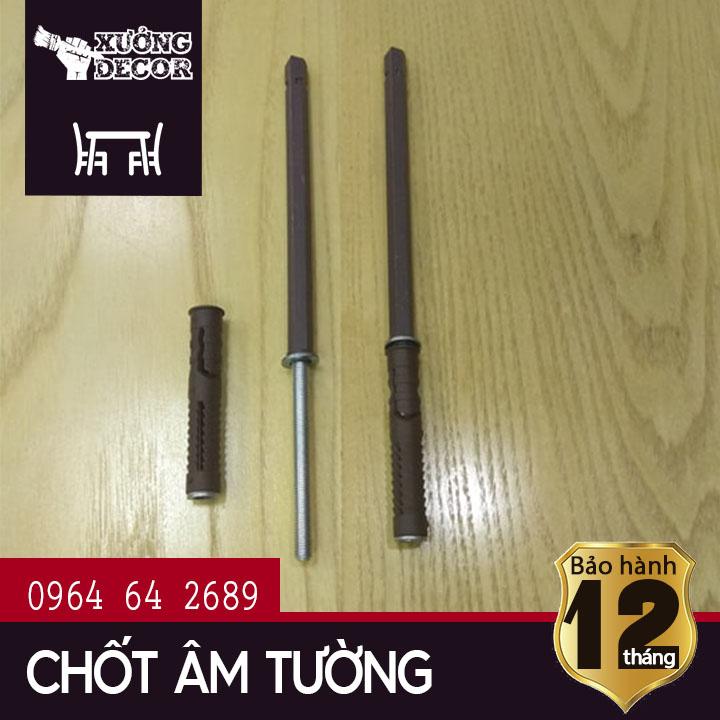 Chốt âm kệ treo tường loại thẳng 14cm - bộ 2 chiếc