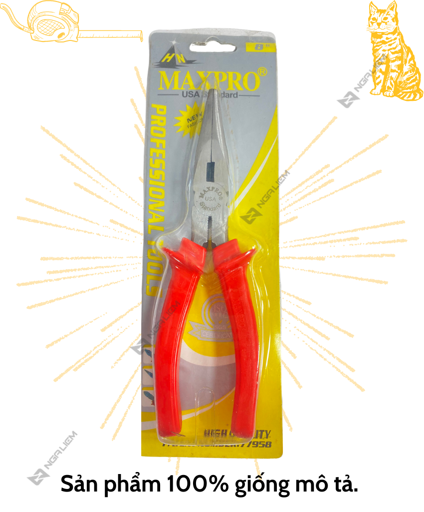 Needle-nose pliers red handle 8 ''Maxpro [quality goods]
