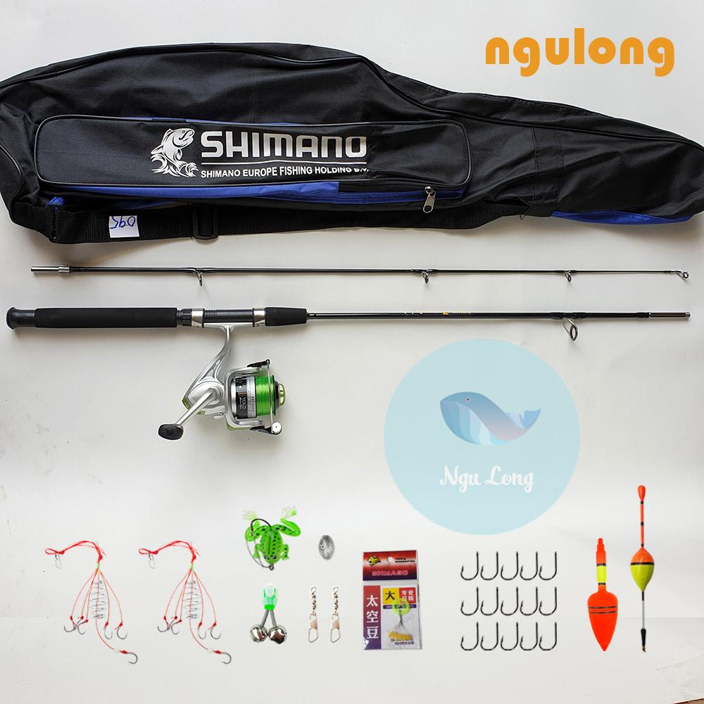 Bộ cần shimano máy 4000 có balo và phụ kiện đi kèm cỡ từ 1,65m đến 2,7m
