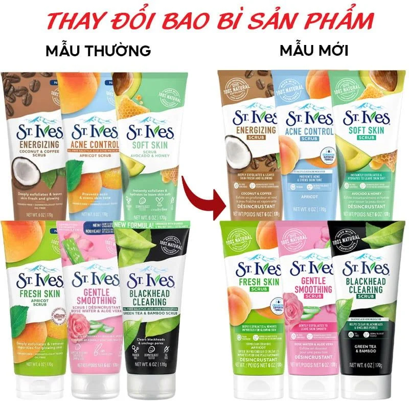Sữa Rửa Mặt Tẩy Tế Bào Chết ST.IVES Scrub