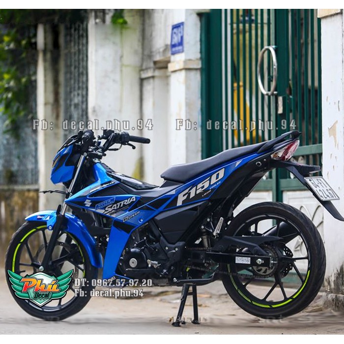 Tem rời Satria 2018 xanh f150 (p)|mẫu mã đa dạng|chi tiết sắc nét|nhận làm Tem rời theo yêu cầu, cam kết hàng đúng với hình mô tả