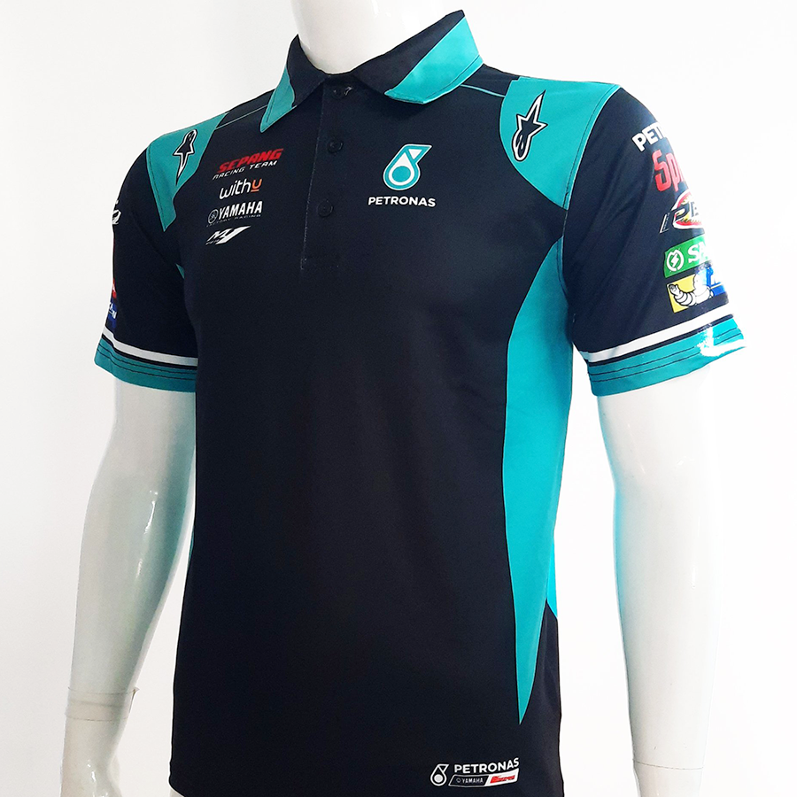 Áo thun nam có cổ tem xe Petronas