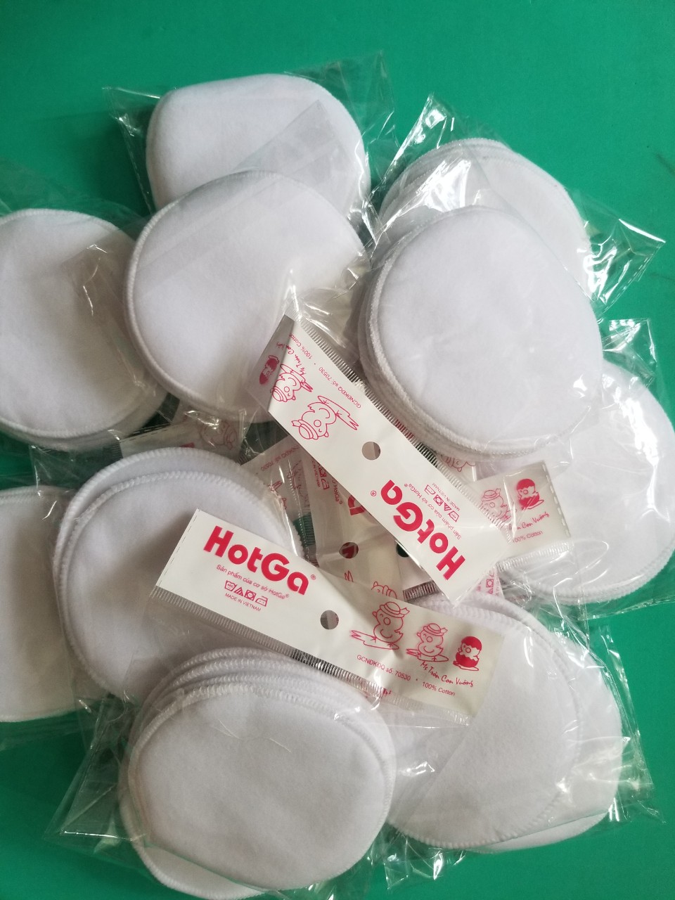 Miếng lót thấm sữa Hotga vải giặt được (combo 4 miếng)