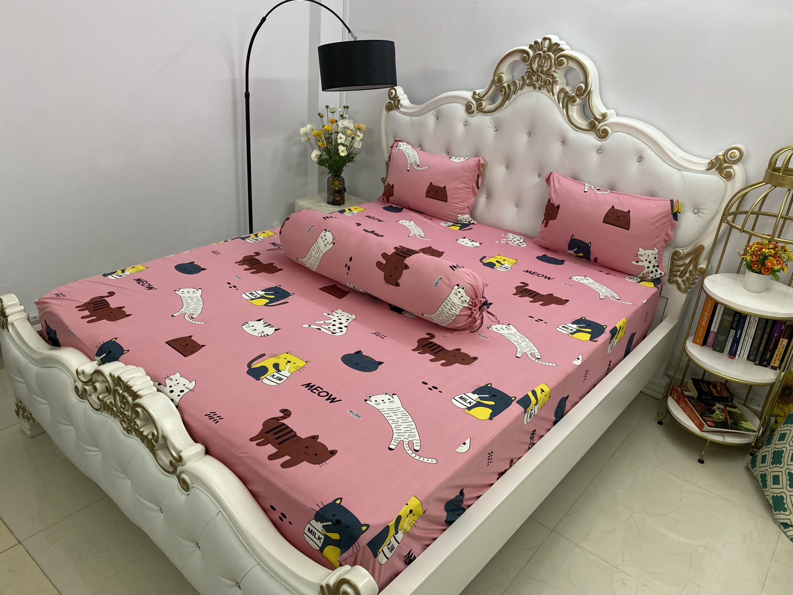[HCM]Bộ Drap Thun   Hàn Quốc mát lạnh  { 4 món } 1m6/1m8x2m
