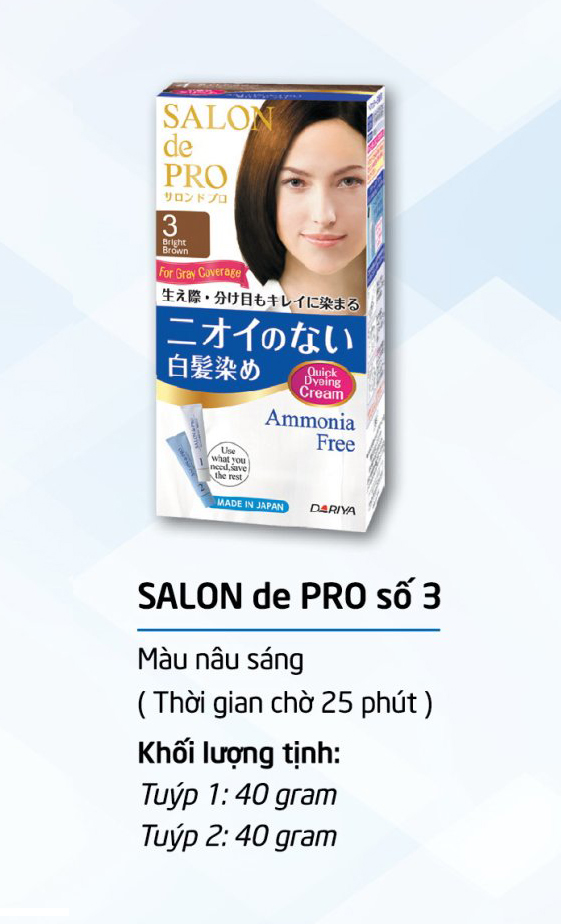Kem nhuộm tóc phủ bạc Nhật Bản Salon de Pro