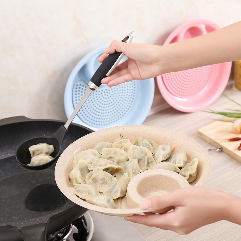 [HCM]Khay đựng đồ ăn kèm bát nước chấm lúa mạch