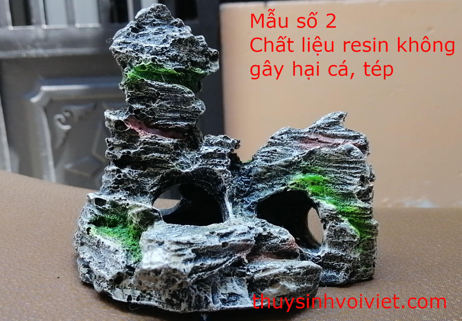 Tiểu cảnh đá trang trí cho hồ cá cảnh, thủy sinh, hòn non bộ (kích thước xem trong mô tả chi tiết)