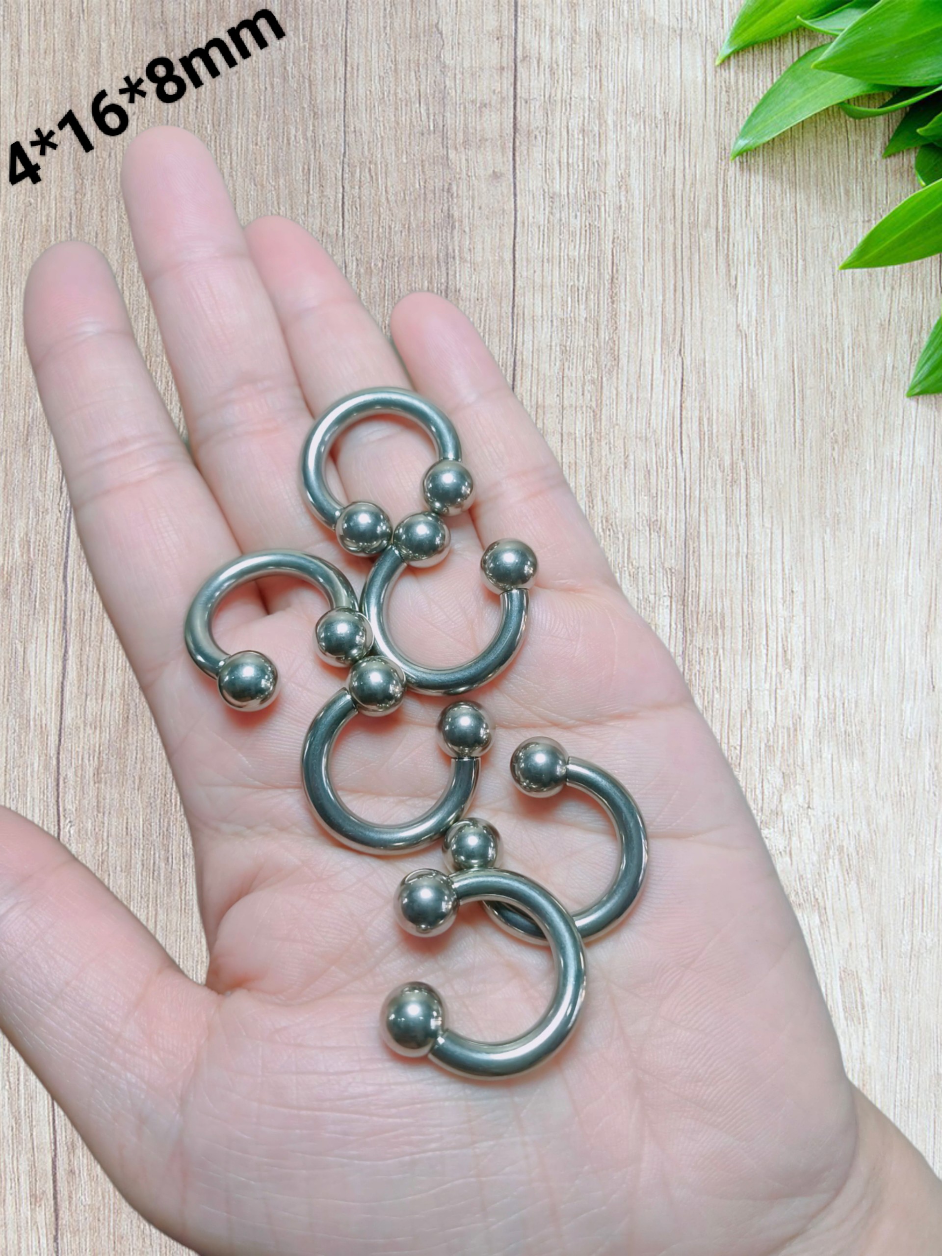 [Giá hủy diệt] [Ảnh thật] [Chính hãng] Khuyên PA chữ C 2 đầu bi