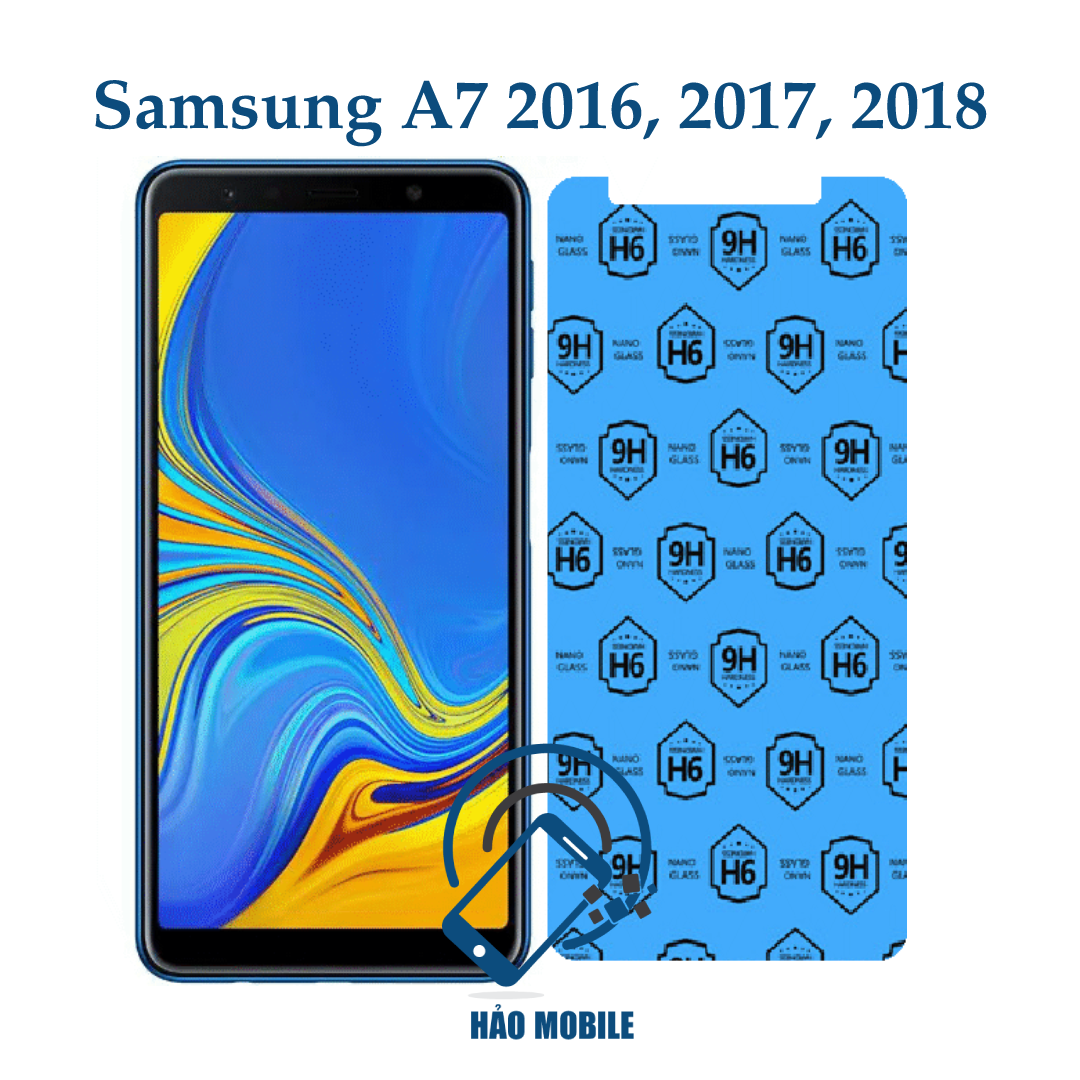 Dán cường lực dẻo nano mặt trước samsung a7 2017, a7 2018