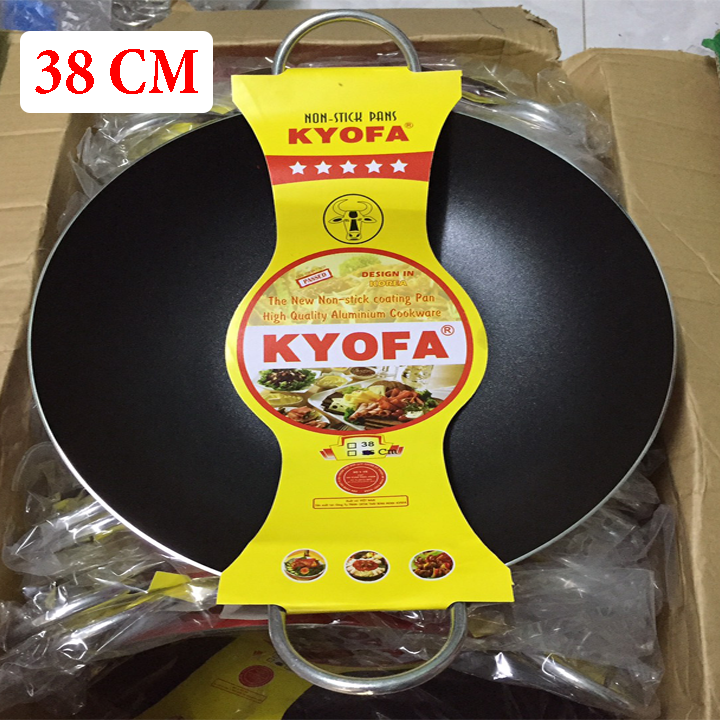 [HÌNH ẢNH THÂT-CHẢO SIZE BỰ] Chảo chống dính sâu lòng 2 quai 38 cm. Chảo lớn 38 cm chống dính cao cấp hàng công ty