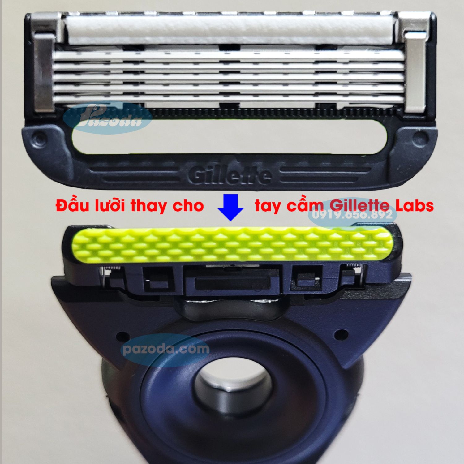 Hộp lưỡi dao cạo râu Gillette Labs (đầu cạo 5 lưỡi cao cấp - không bao gồm tay cầm)