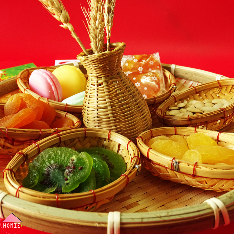 Khay đựng mứt trang trí Tết độc đáo