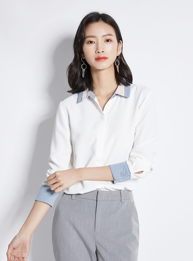 Áo sơ mi nữ phối cổ Xuu Design/ Áo Kiểu SP21