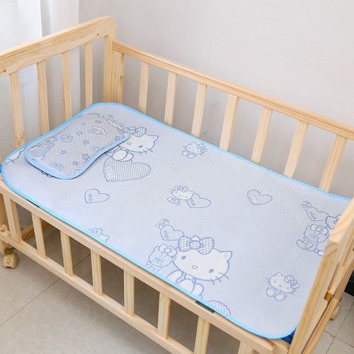 Chiếu lụa điều hòa trẻ em kèm gối cho bé