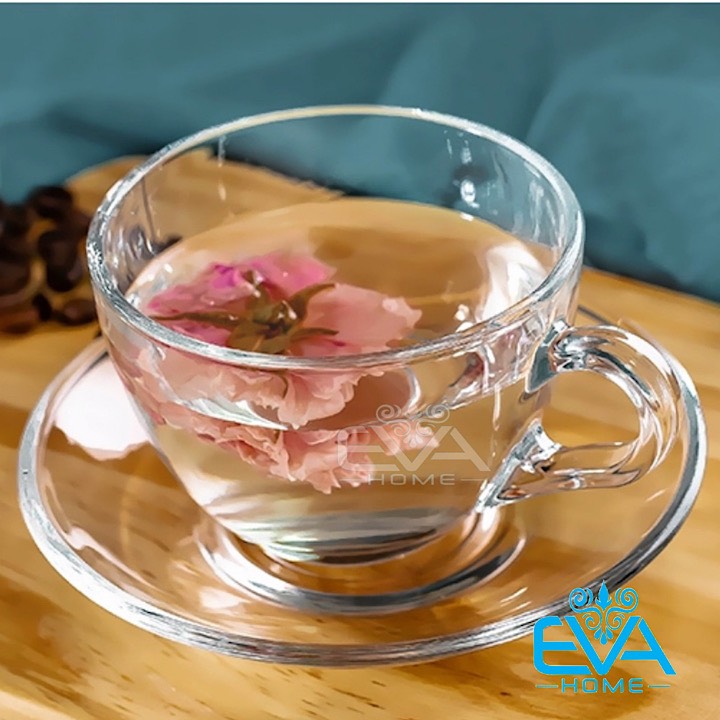 Dĩa Thuỷ Tinh Lót Ly Tách Đường Kính 9cm Cao Cấp / Mini Glass Plate