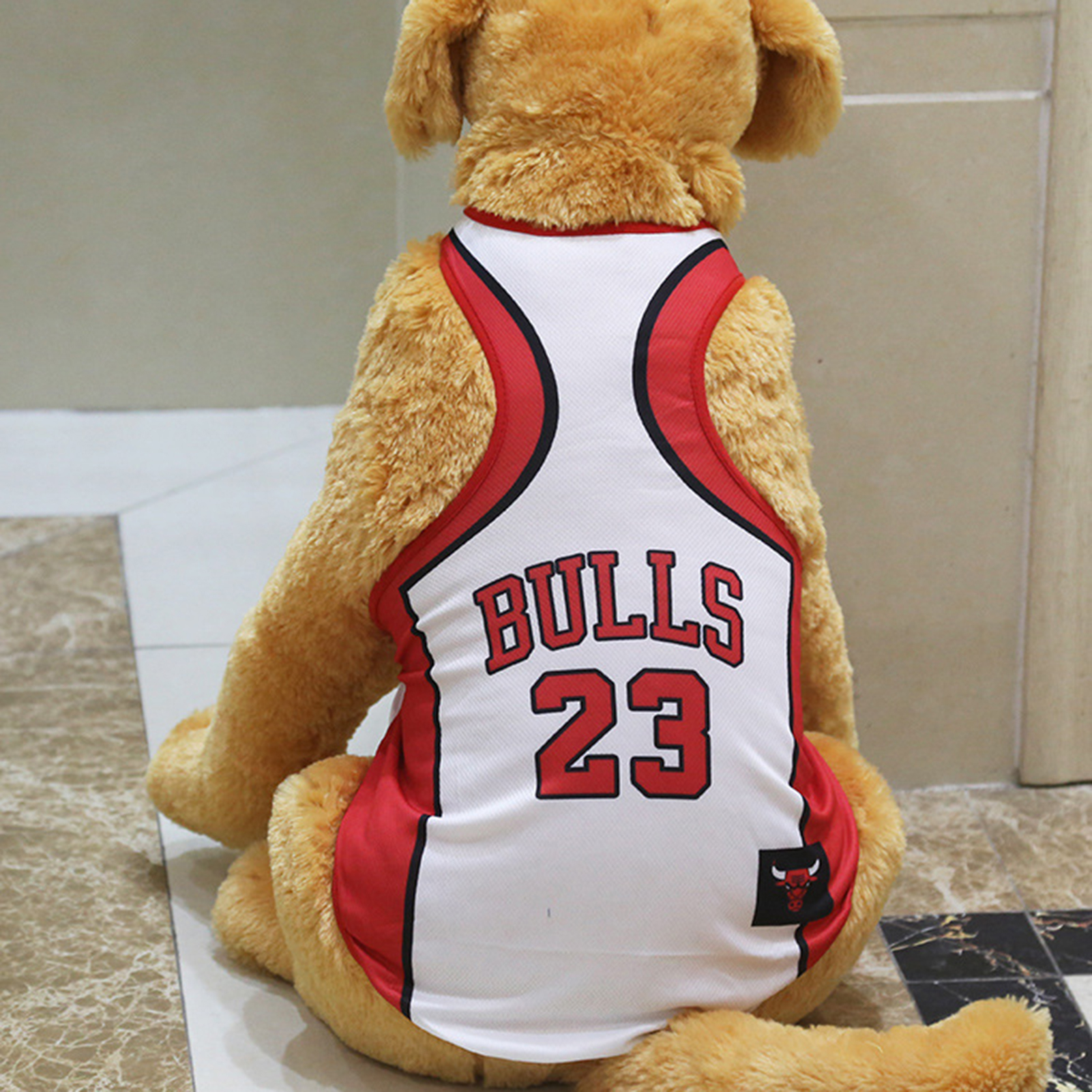 Guyq Dana Big Dog Medium And Large Dog Golden Hair Samo Side Shepherd Spring And Summer Mesh Vest Basketball Clothes Pet Summer Mesh Letter Vest Basketball Jersey T-Shirt Sportswear Dog Clothes