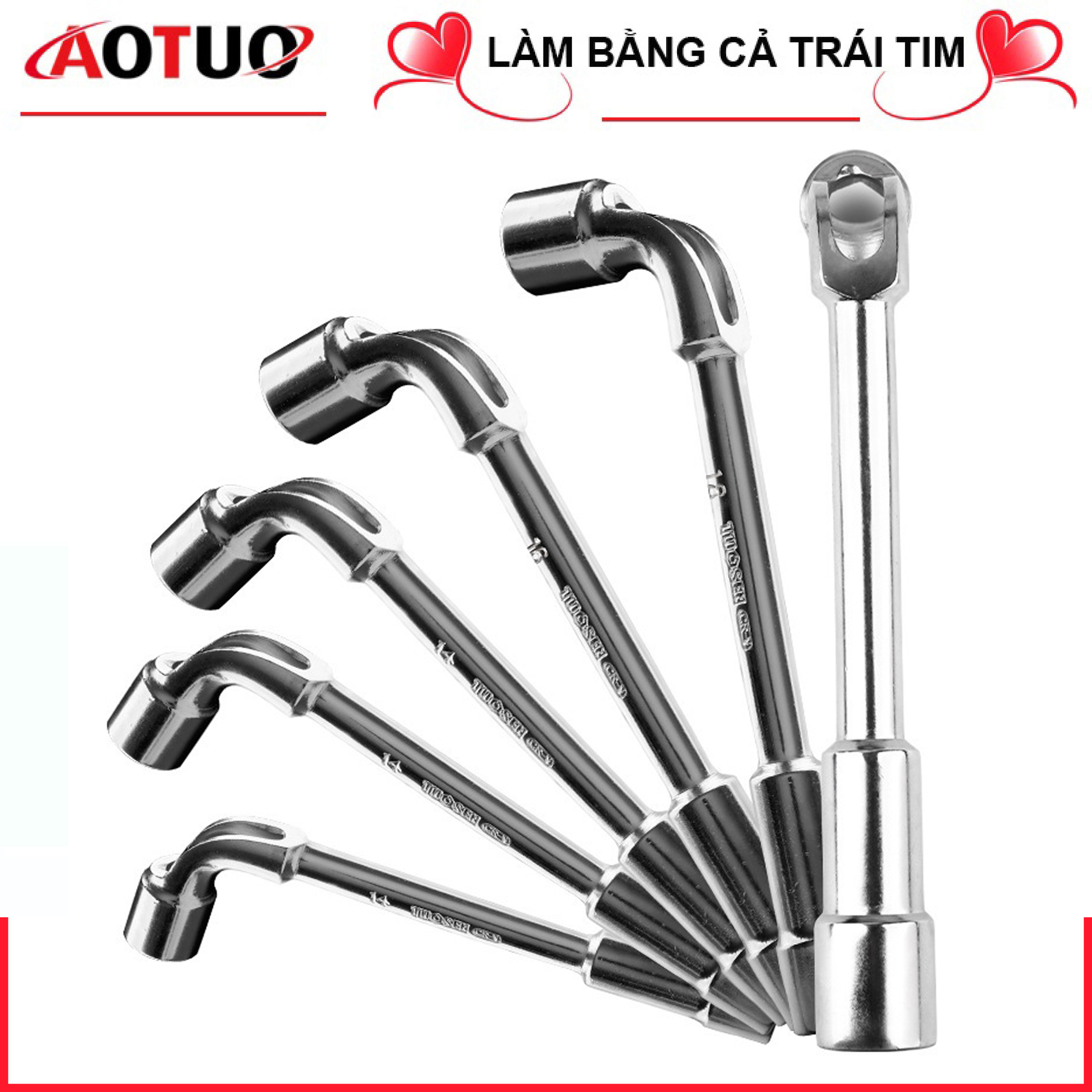 AOTUO Combo 5 Khoá Ống Điếu 8, 10, 12, 13, 14, CẦN TUÝP 2 ĐẦU