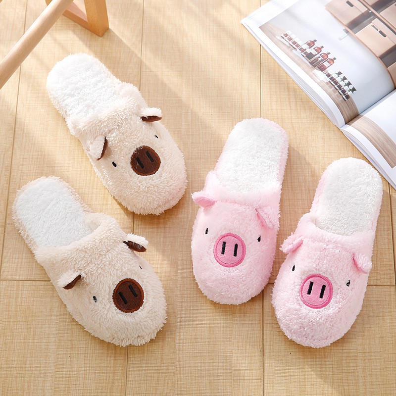 Dép bông đi trong nhà hình thú cute , dép bông nỉ hình thú ,  Dép gấu siêu cute , dép gấu nữ thời trang  Dép bông chống thấm hình gấu