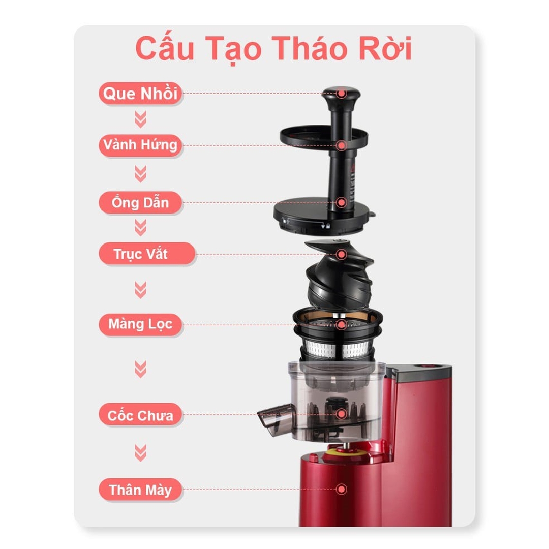 Máy ép trái cây tốc độ chậm SAVTM (Bảo hành 6 tháng động cơ)