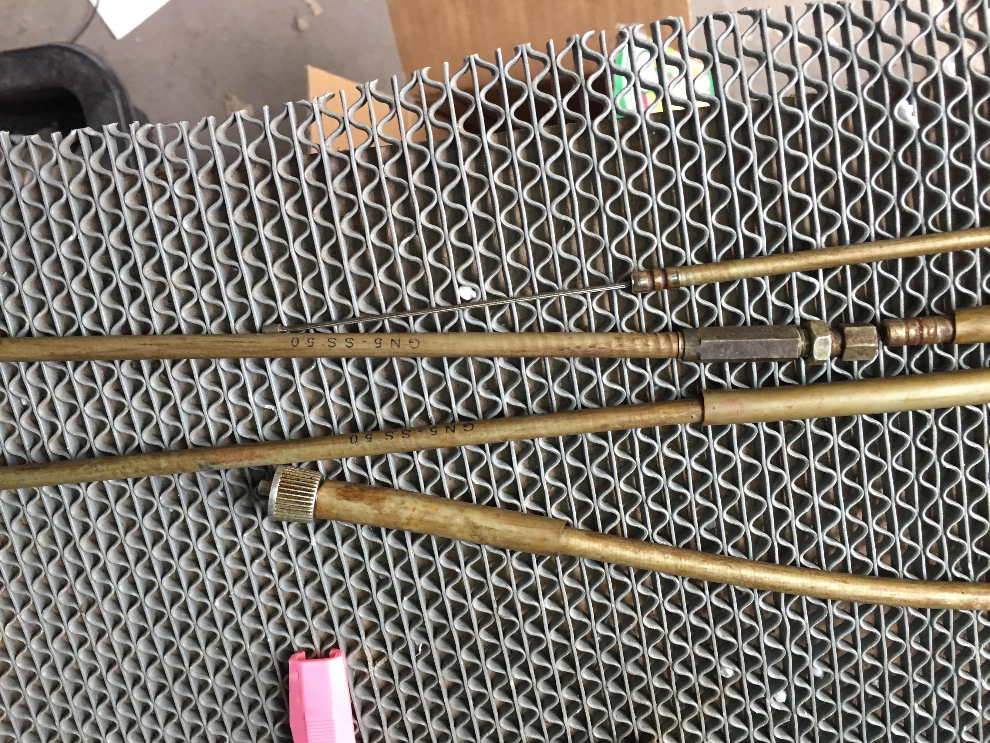 bộ 4 dây côn, thắng,km, ga cuốn màu vàng cho honda 66-67 ghi đông thấp