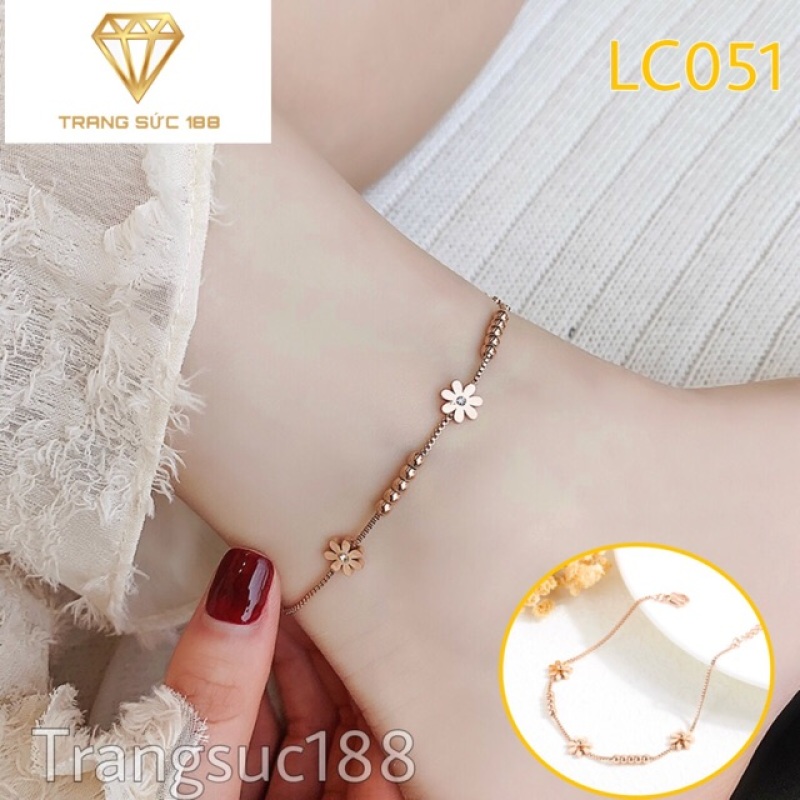 Lắc chân titan nữ xinh xắn LC051
