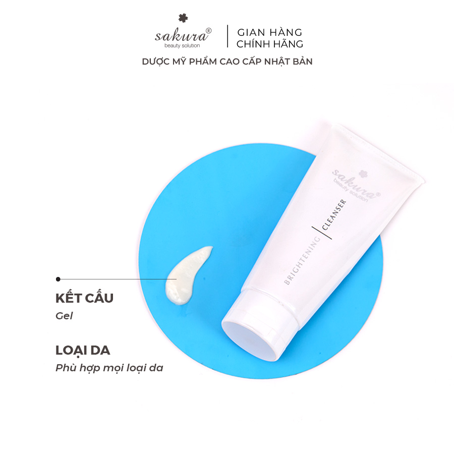 Sữa rửa mặt trắng da Sakura Brightening Cleanser 100ml
