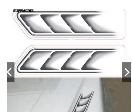 Tem dán trang trí decal nhãn 3D xe hơi ô tô độc đáo kiểu vây cá mập thiết kế cho dòng xe Toyota và Huyndai