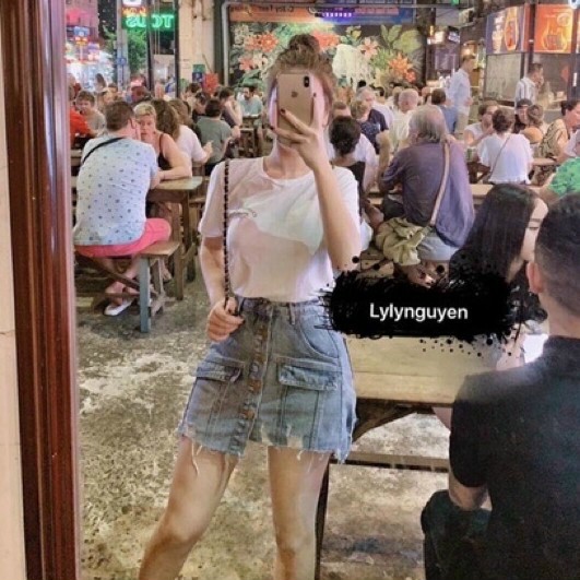 QUẦN JEAN GIẢ VÁY LỆCH TÀ, PHỤNG HOÀNG