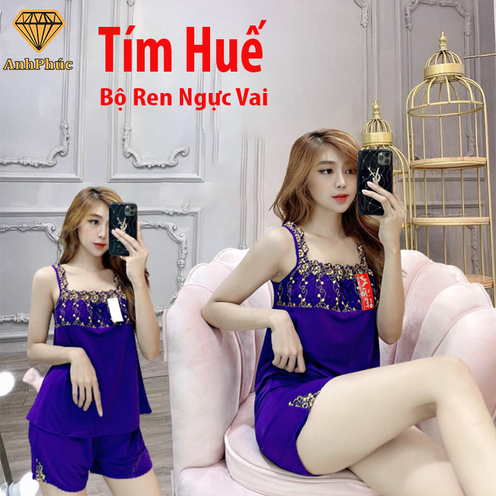 [HCM]Bộ đồ ngủ vải thun lạnh mặc mát   Anh Phúc