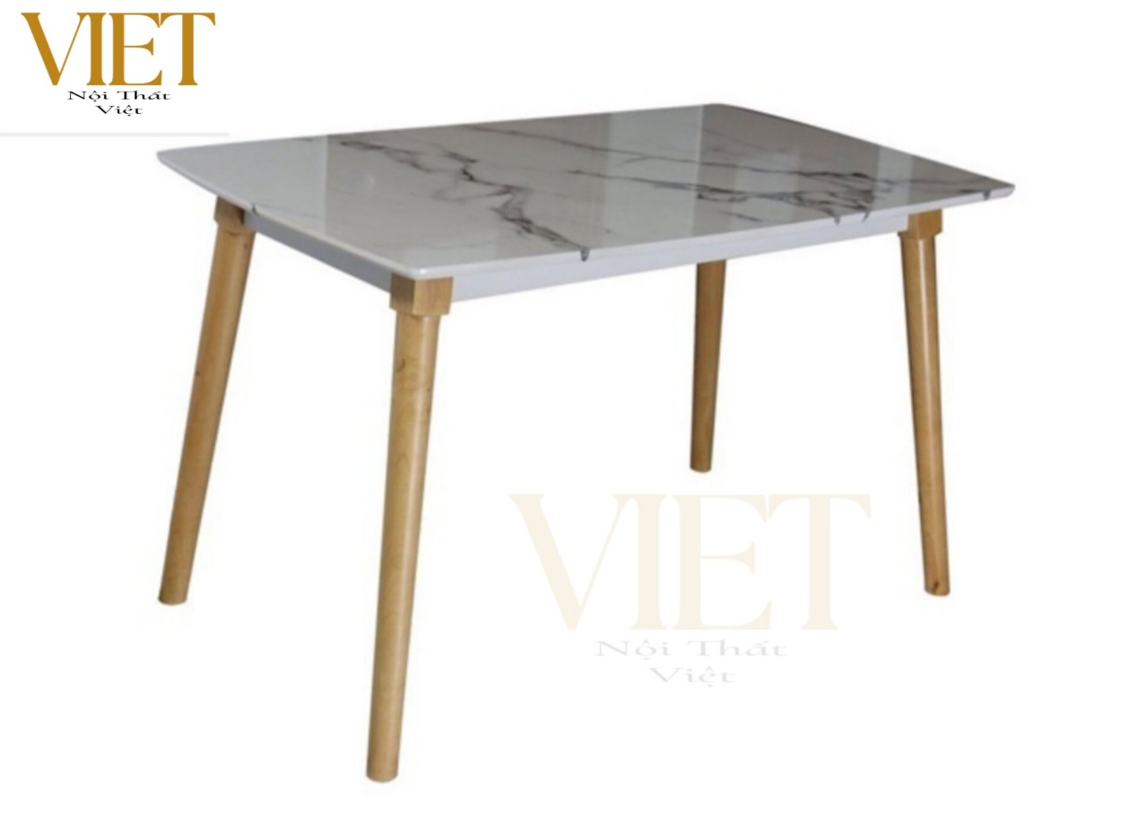 Free ship HCM . Bộ bàn ăn 4 ghế sang chảnh, mặt bàn Gỗ giả đá siêu bền đẹp