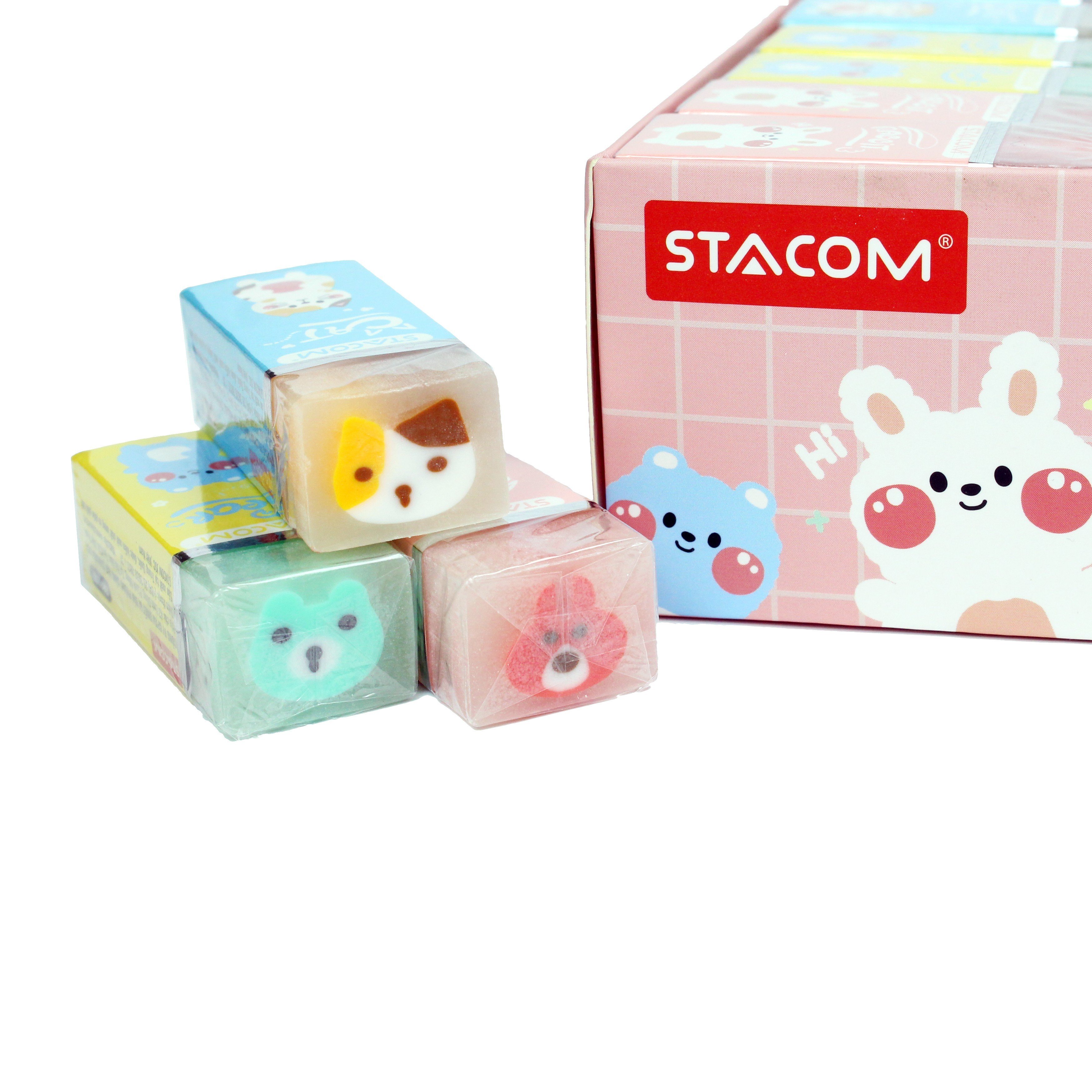 (Hộp 36 viên) Gôm Thạch Hoạt Hình Cute Pet Stacom - ER115_B