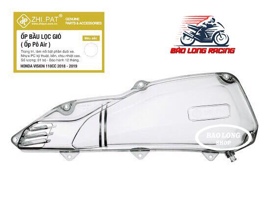 Ốp Lọc Gió Pô E Zhi.pat dành cho xe Vision (màu Xám Khói)