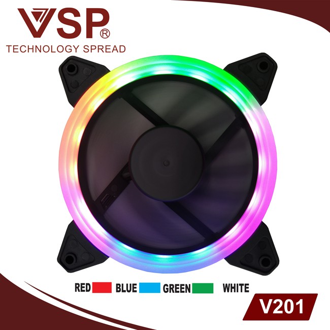 [HCM]Fan Case Led Single Circle V201 1 mặt led trang trí thùng máy tính