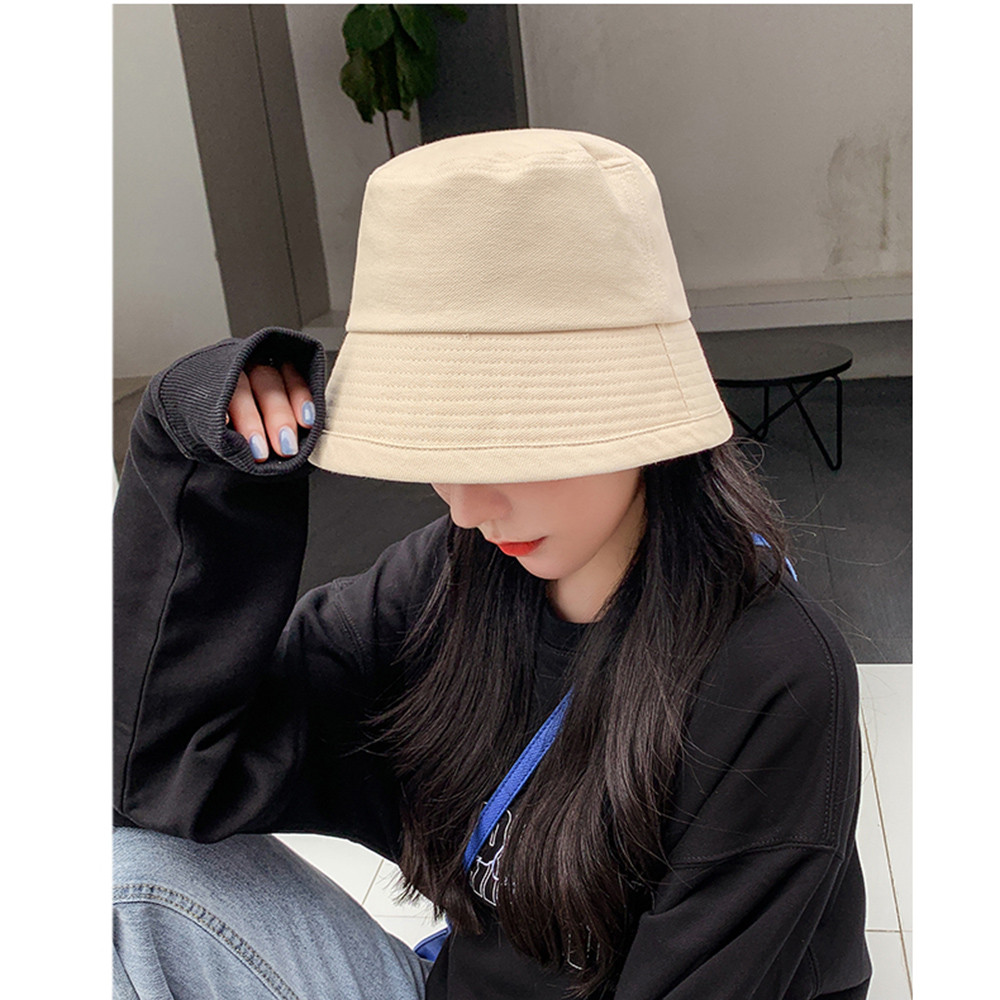 [HCM]Mũ Bucket Nam Nữ Vành Cụp Trơn Phong Cách Thời Trang Nam Nữ Đều Đội Được