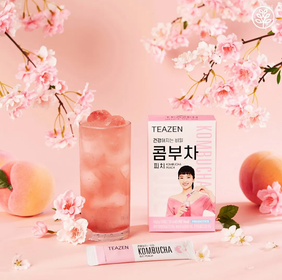 Trà Kombucha Teazen vị đào nhập khẩu Hàn Quốc (date 2025)