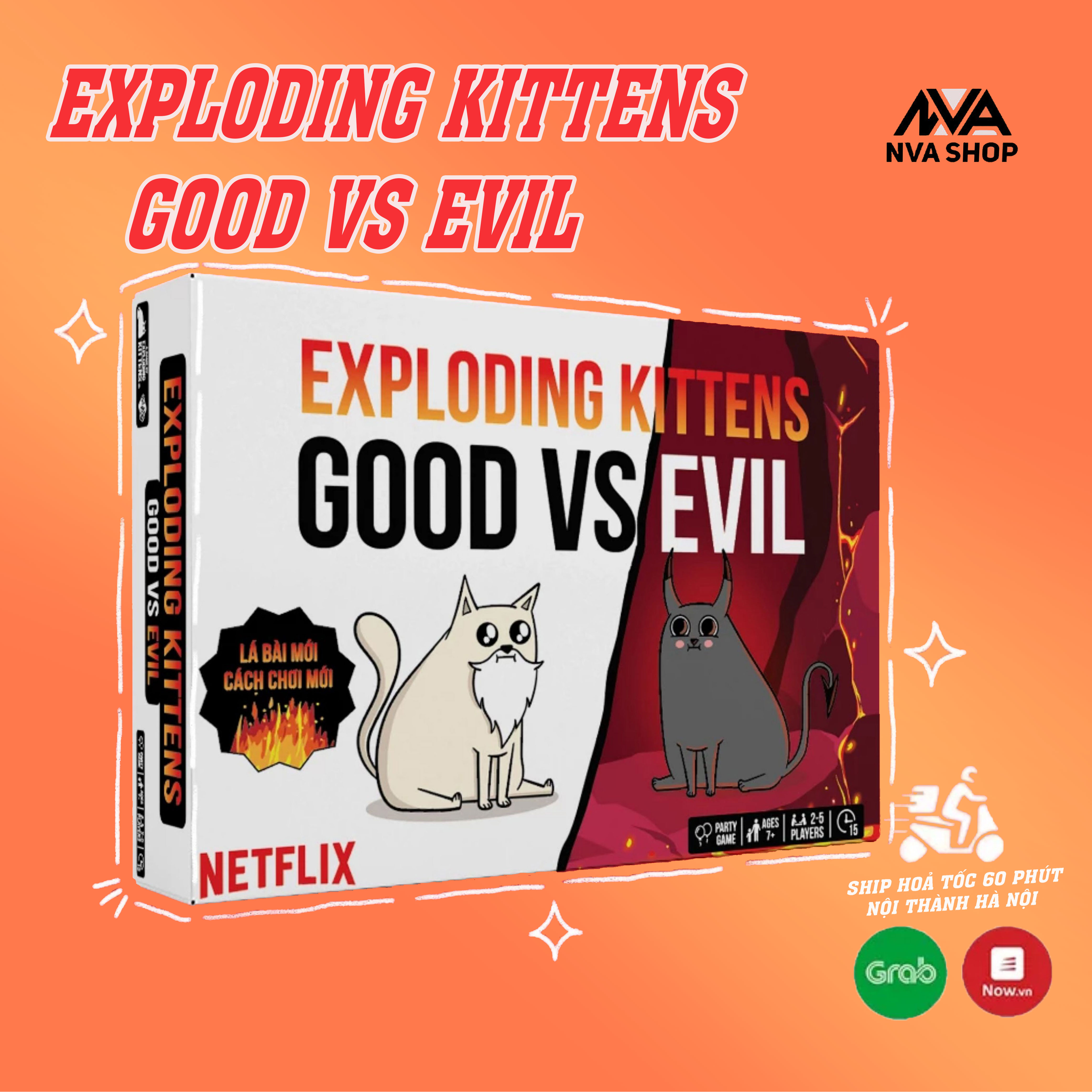 Bài Mèo Nổ Good vs Evil Exploding kittens việt hoá