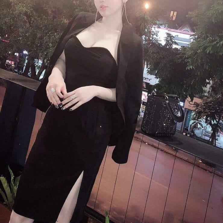 đầm body cúp ngực áo khoác vest