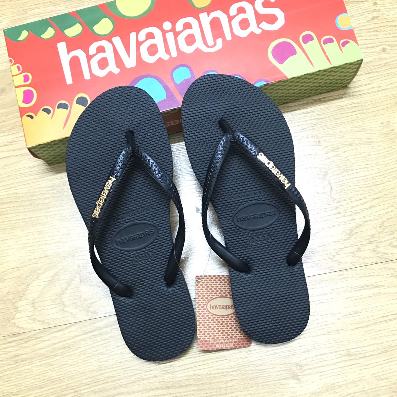 Dép Lào Havaianas màu đen cá tính 2020