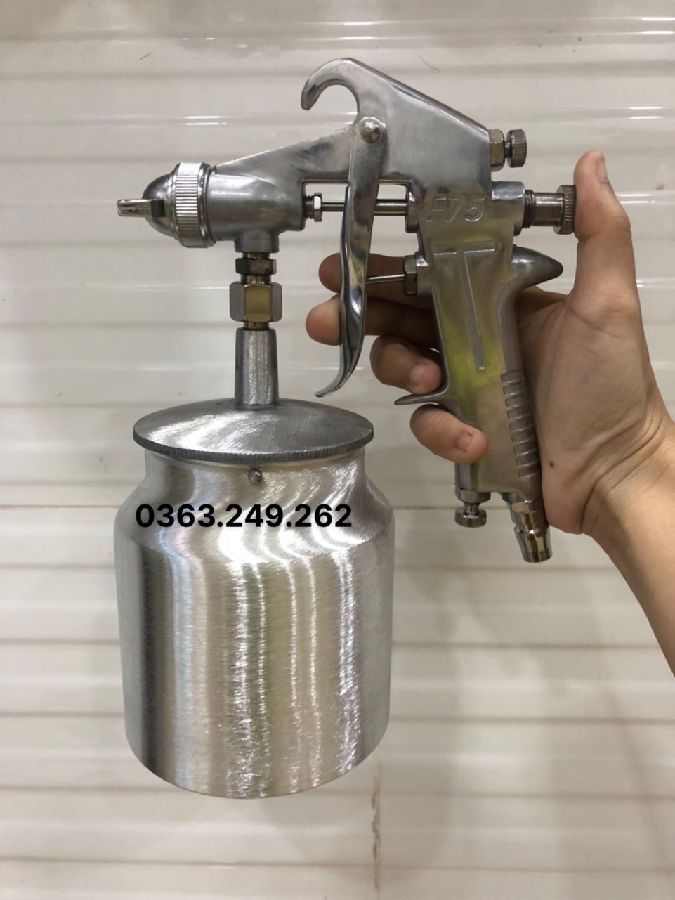 súng phun sơn bình dưới F75 - 500cc , đầu phun 1.8mm
