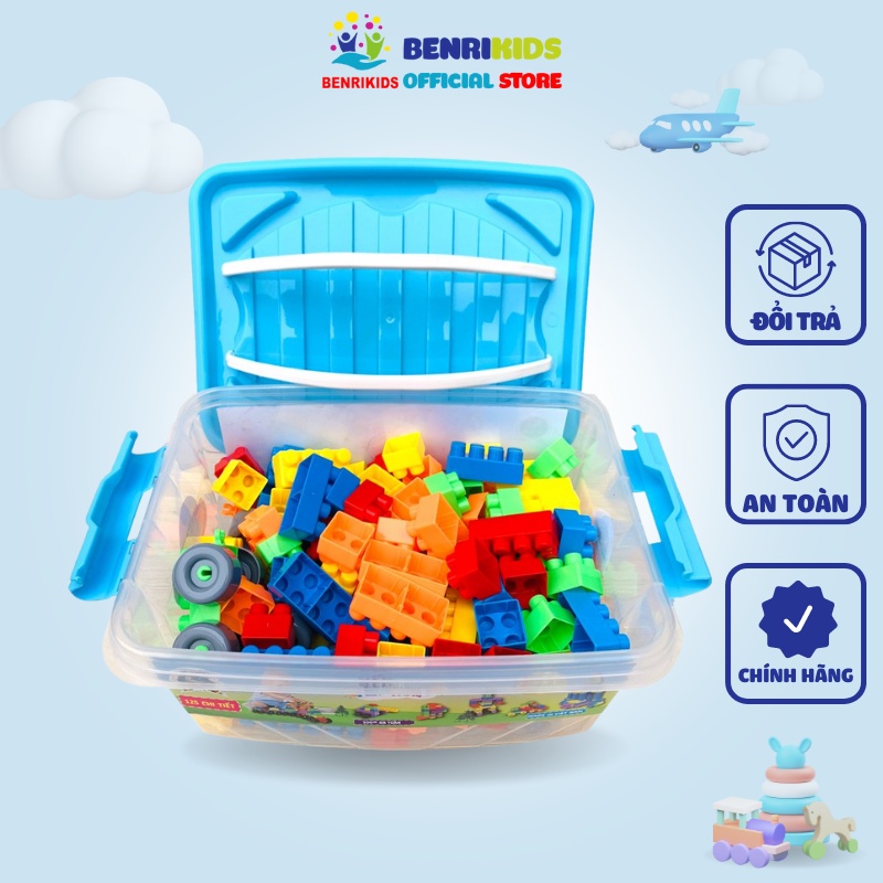 Plastic intelligent puzzle toy with box detailed storage for 1-5 year old kids to develop creative thinking